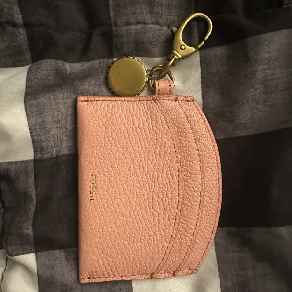 Fossil keychain card holder